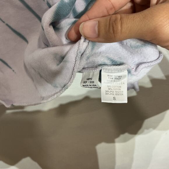 Wildfox Purple Olivia Spiral Dye Crop Boxy Pullover Sz S NWT - Picture 6 of 12